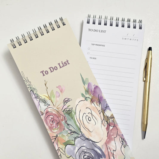 Floral To Do List Notepad