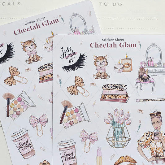 Cheetah Glam Sticker Sheet