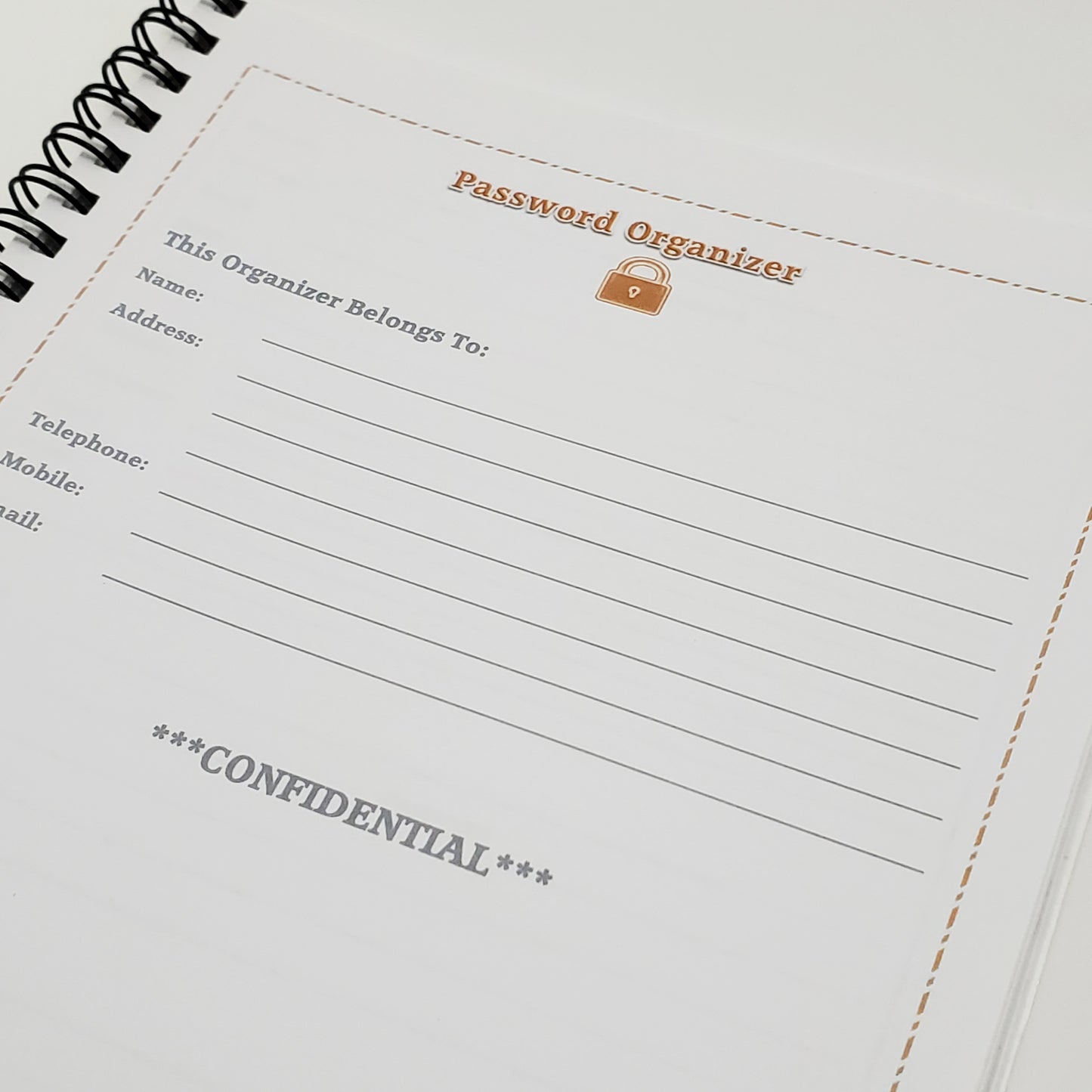 Midnight Stripes Password Organizer Notebook