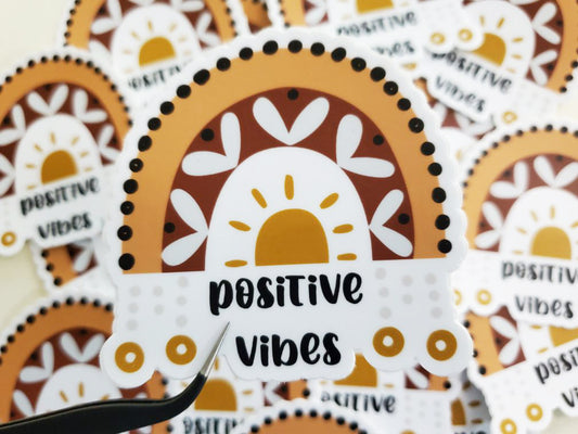 Positive Vibes Rainbow Sticker