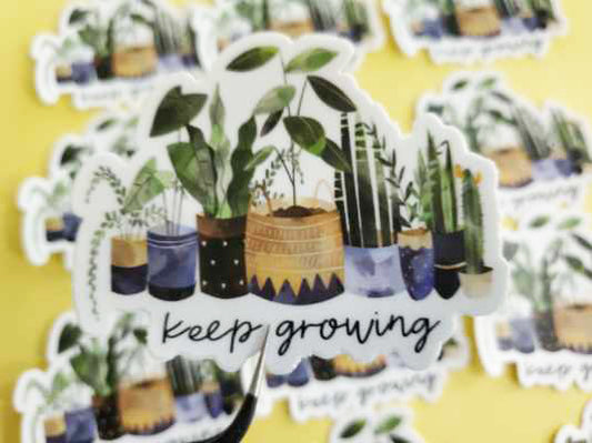 Keep Growing Houseplants Sticker