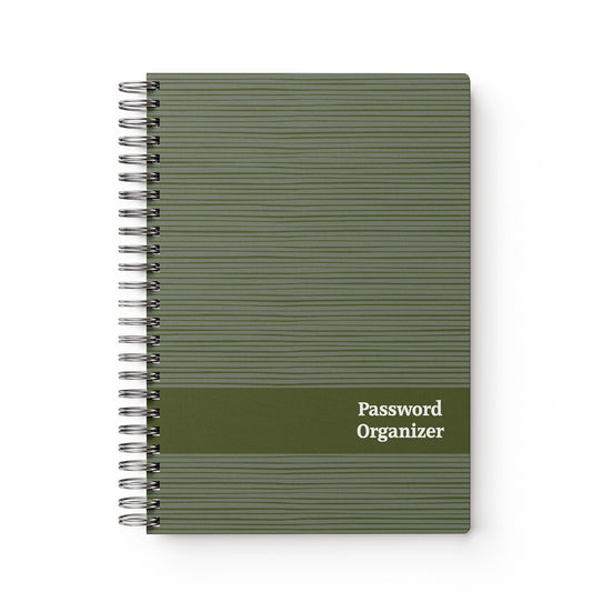 Forest Stripes Password Organizer Notebook