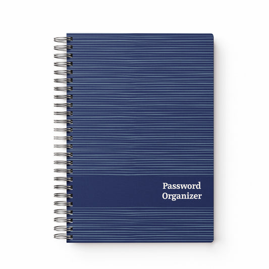 Midnight Stripes Password Organizer Notebook