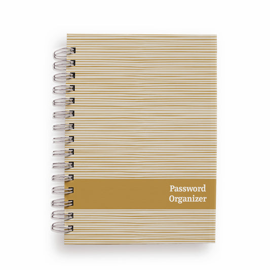 Golden Stripes Password Organizer Notebook