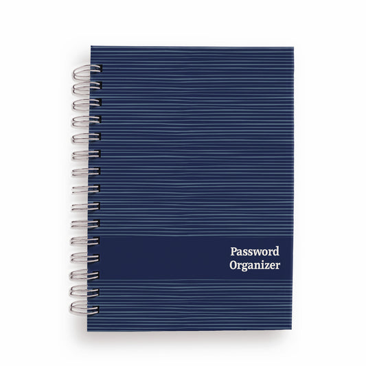 Midnight Stripes Password Organizer Notebook