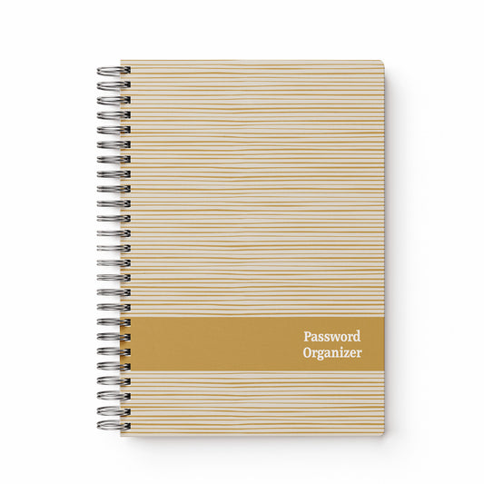 Golden Stripes Password Organizer Notebook