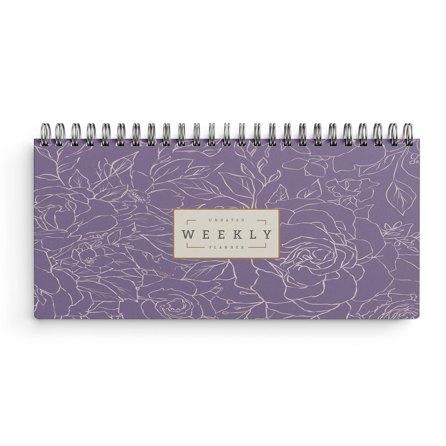 Floral Undated Weekly Planner - Lilac