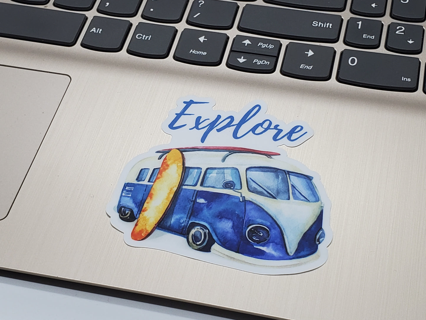 Explore Retro Van Sticker
