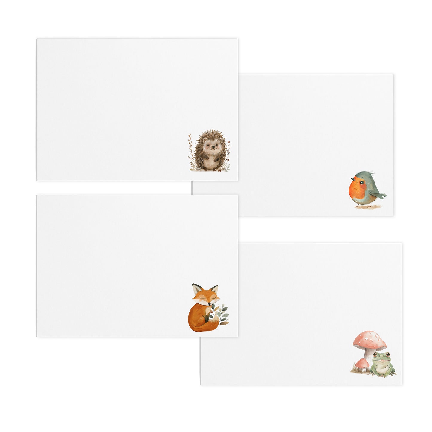 Forest Animals Flat Notecards | Set of 8