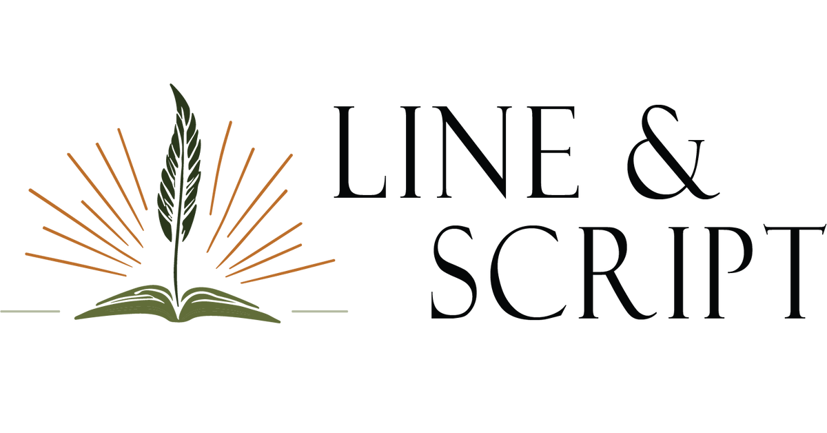 Straight Line Script Stickers | Die Cut – Line & Script