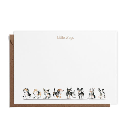 Little Wags Dog Flat Notecards | Set of 8