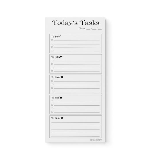 Today's Task Skinny Notepad