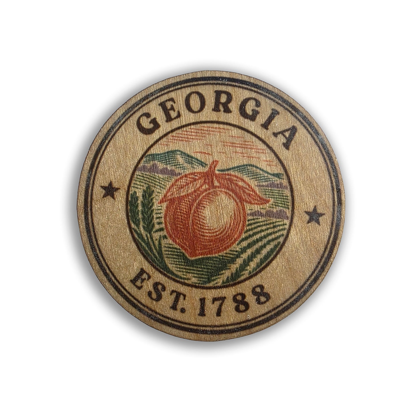 State Stamp Wood Magnet | All 50 States