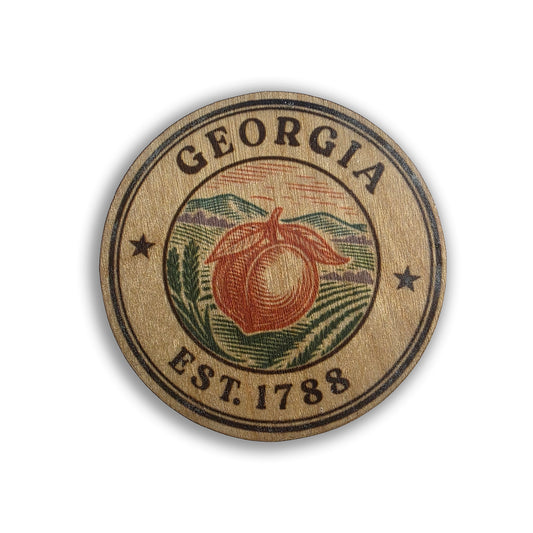 State Stamp Wood Magnet | All 50 States