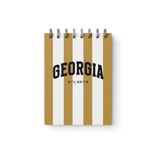 Custom City & State Varsity Mini Jotter | Striped