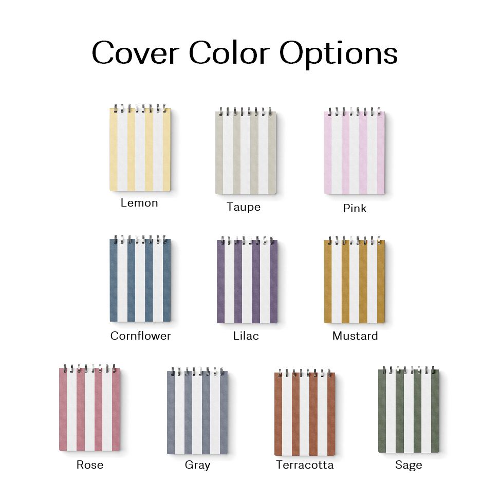 Custom City & State Varsity Mini Jotter | Striped
