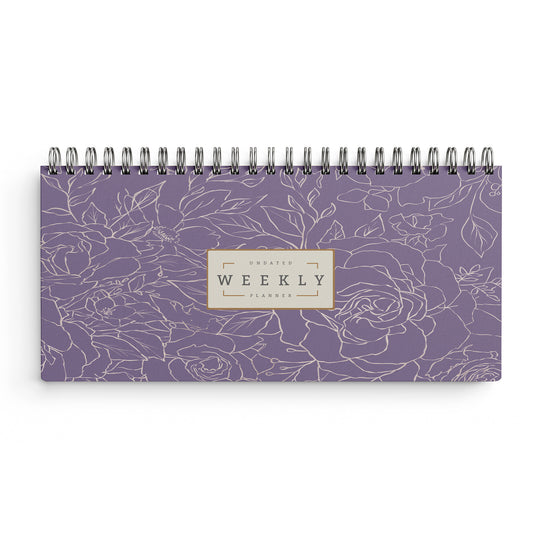 Floral Undated Weekly Planner - Lilac